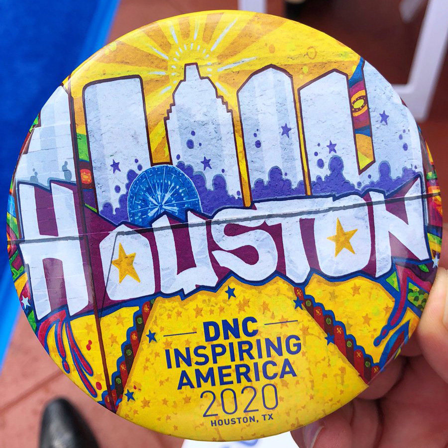 Houston DNC 2020 Mural Button