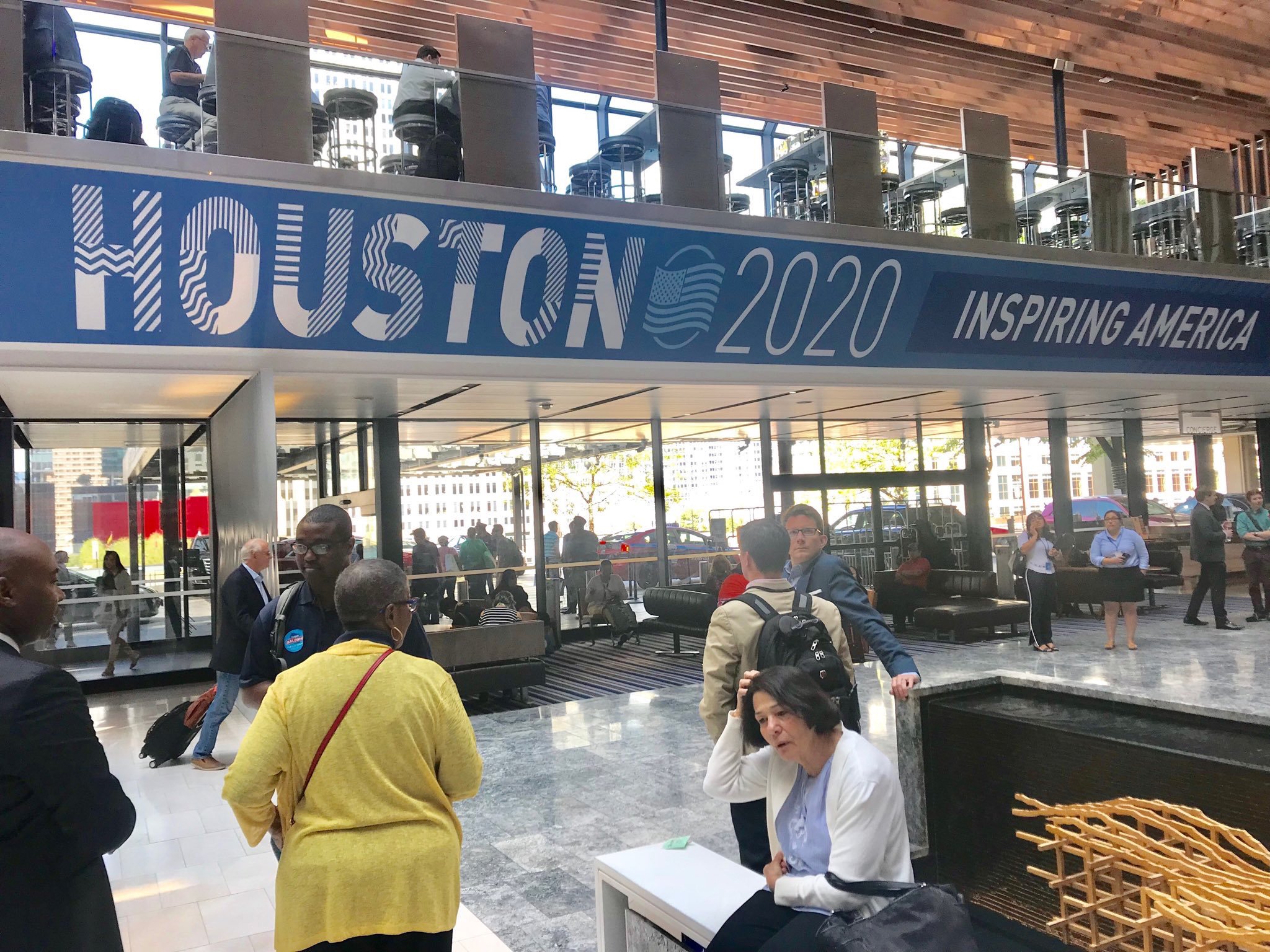 Houston DNC 2020 Striped Text